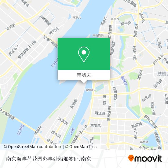 南京海事荷花园办事处船舶签证地图