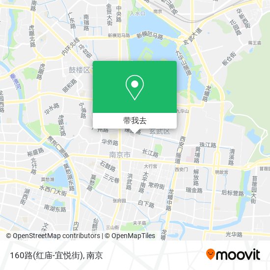 160路(红庙-宜悦街)地图