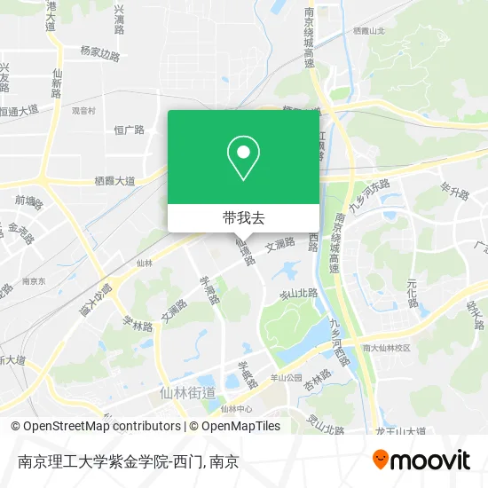 南京理工大学紫金学院-西门地图