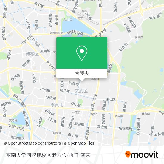 东南大学四牌楼校区老六舍-西门地图