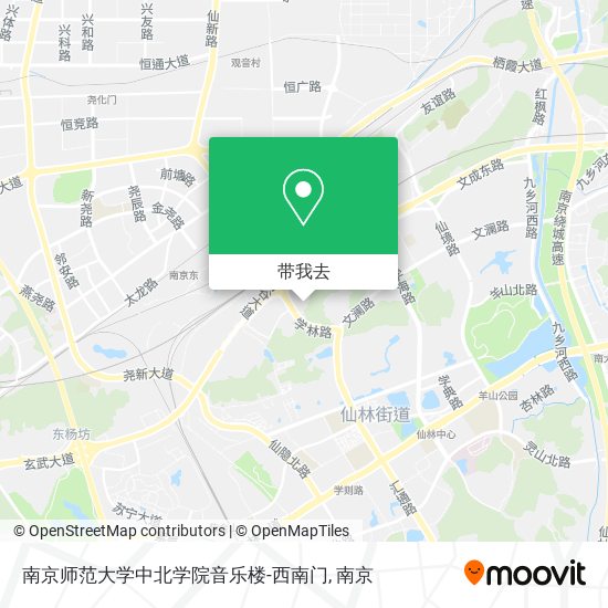 南京师范大学中北学院音乐楼-西南门地图