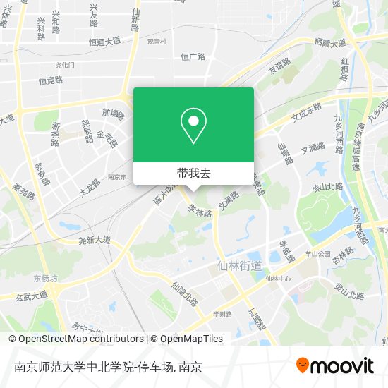 南京师范大学中北学院-停车场地图