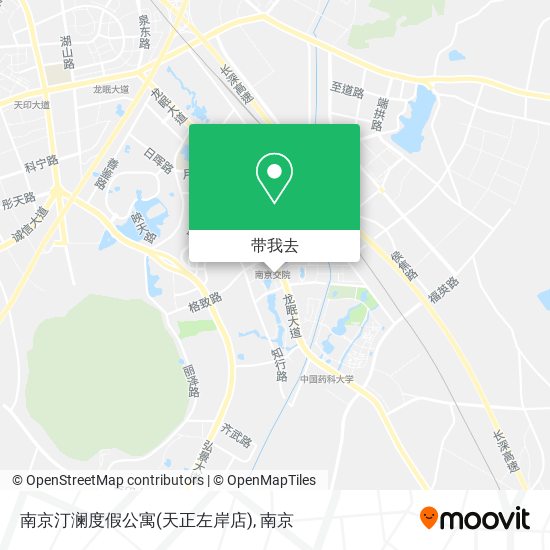 南京汀澜度假公寓(天正左岸店)地图