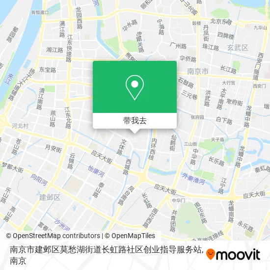 南京市建邺区莫愁湖街道长虹路社区创业指导服务站地图