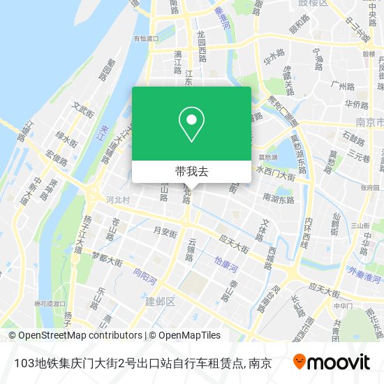 103地铁集庆门大街2号出口站自行车租赁点地图
