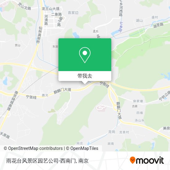 雨花台风景区园艺公司-西南门地图