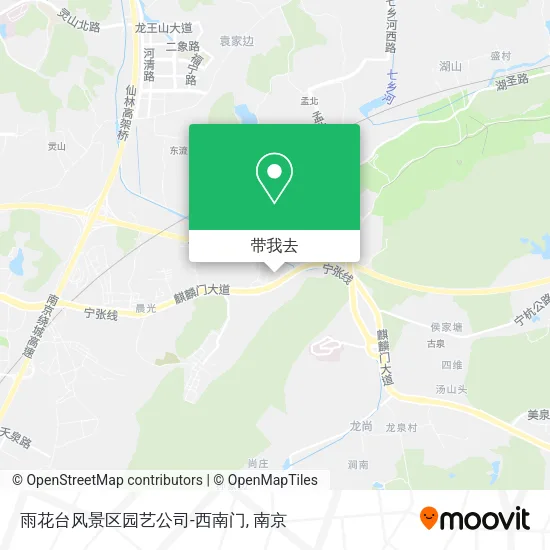 雨花台风景区园艺公司-西南门地图