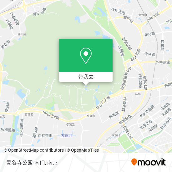 灵谷寺公园-南门地图