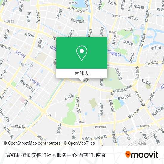 赛虹桥街道安德门社区服务中心-西南门地图