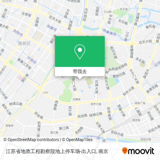 江苏省地质工程勘察院地上停车场-出入口地图