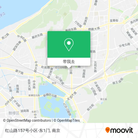 红山路157号小区-东1门地图