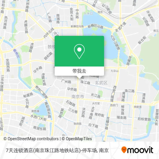 7天连锁酒店(南京珠江路地铁站店)-停车场地图