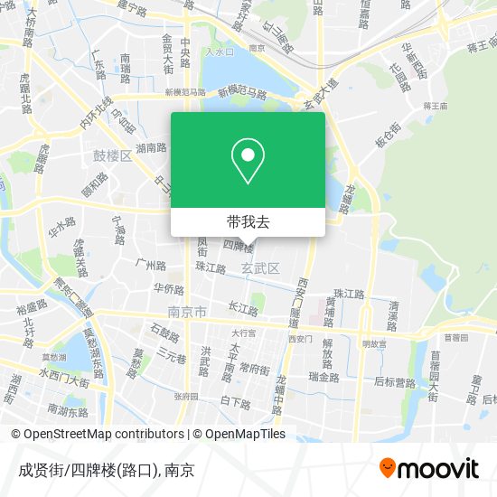 成贤街/四牌楼(路口)地图