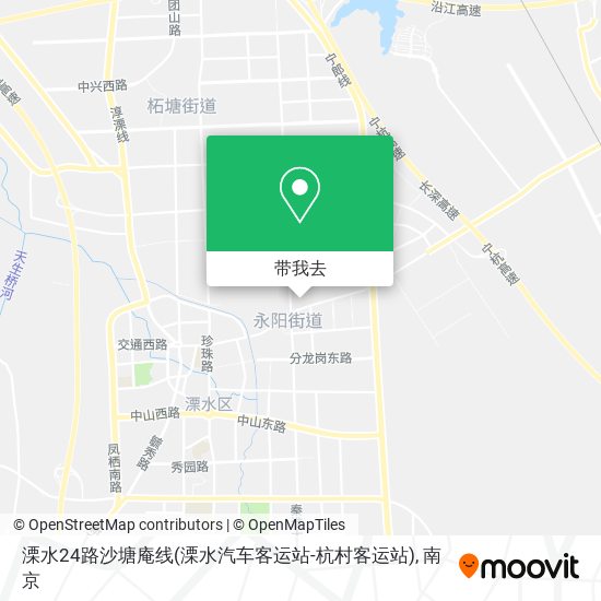溧水24路沙塘庵线(溧水汽车客运站-杭村客运站)地图