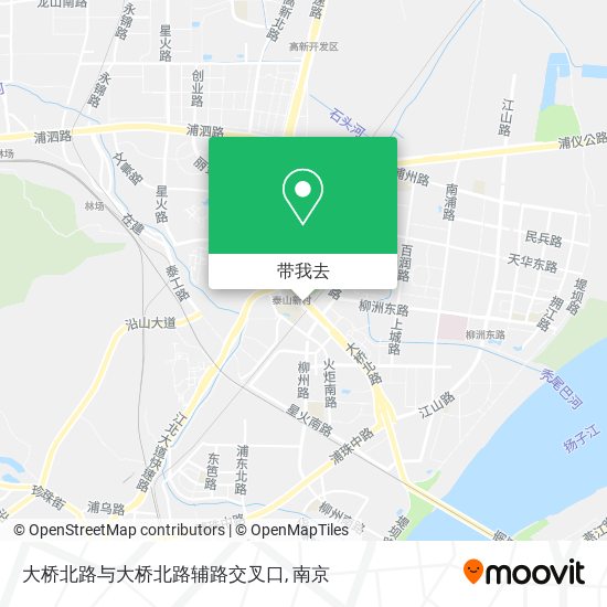 大桥北路与大桥北路辅路交叉口地图
