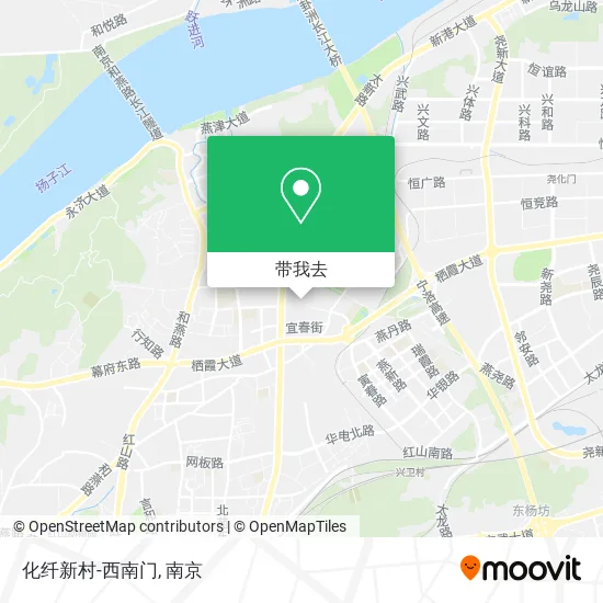 化纤新村-西南门地图