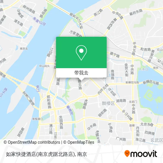 如家快捷酒店(南京虎踞北路店)地图