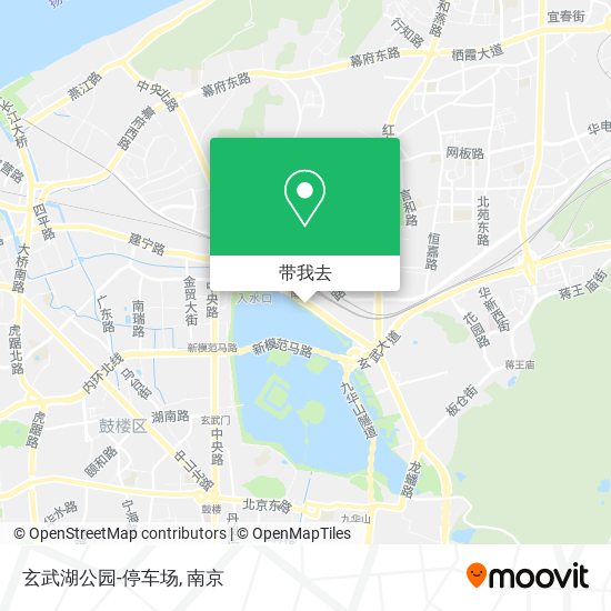 玄武湖公园-停车场地图