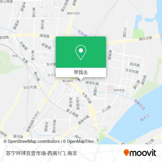 苏宁环球百货市场-西南1门地图