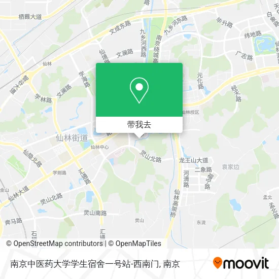 南京中医药大学学生宿舍一号站-西南门地图
