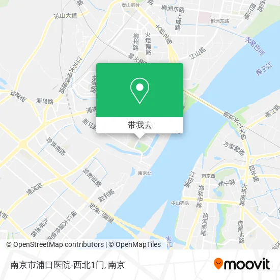 南京市浦口医院-西北1门地图