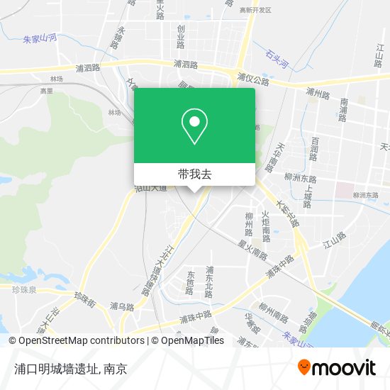 浦口明城墙遗址地图