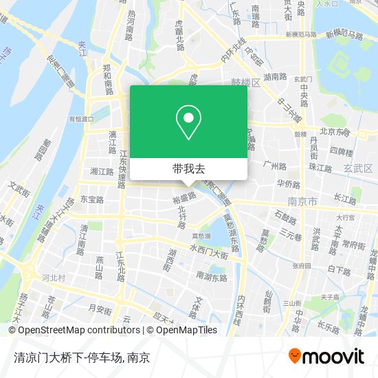 清凉门大桥下-停车场地图