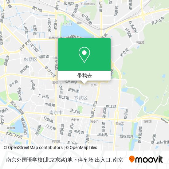 南京外国语学校(北京东路)地下停车场-出入口地图