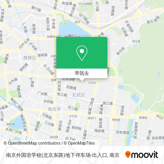 南京外国语学校(北京东路)地下停车场-出入口地图