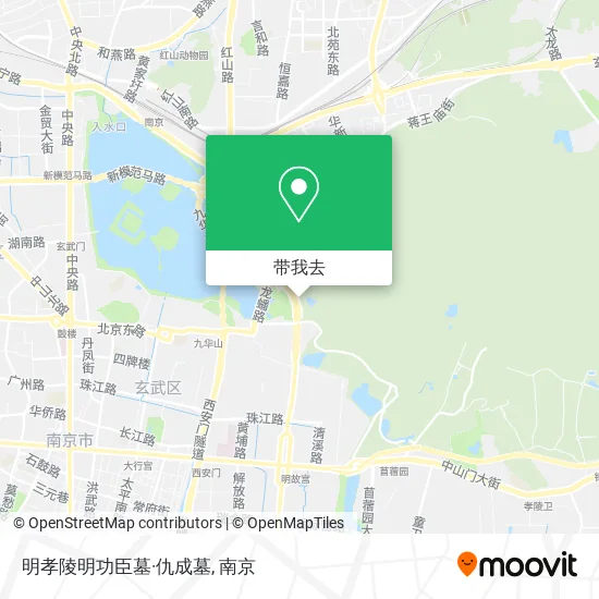 明孝陵明功臣墓·仇成墓地图