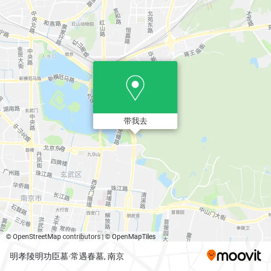 明孝陵明功臣墓·常遇春墓地图