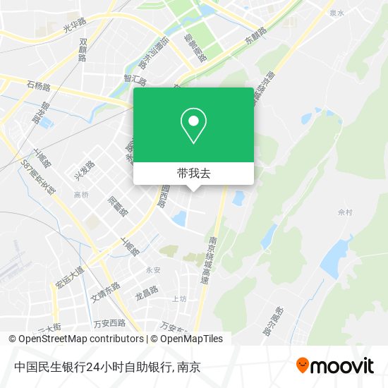 中国民生银行24小时自助银行地图