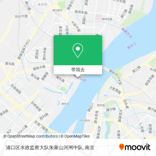 浦口区水政监察大队朱家山河闸中队地图