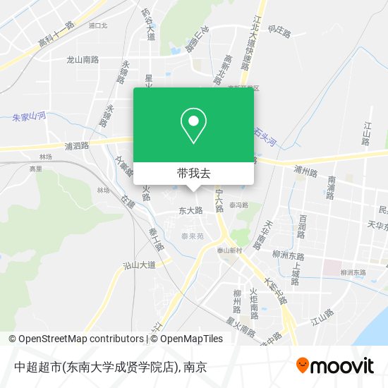 中超超市(东南大学成贤学院店)地图