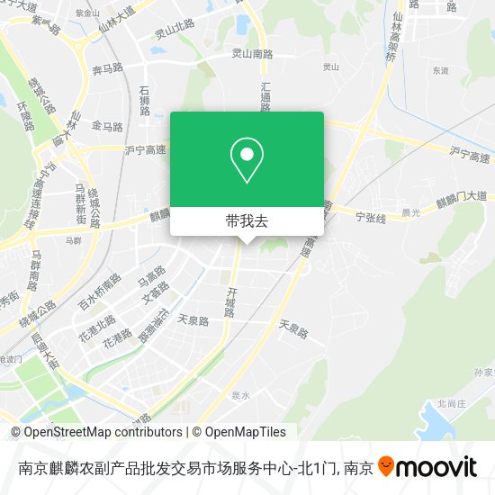 南京麒麟农副产品批发交易市场服务中心-北1门地图