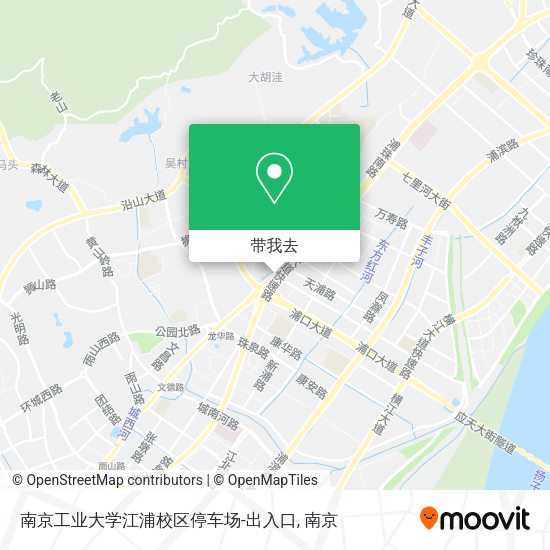 南京工业大学江浦校区停车场-出入口地图