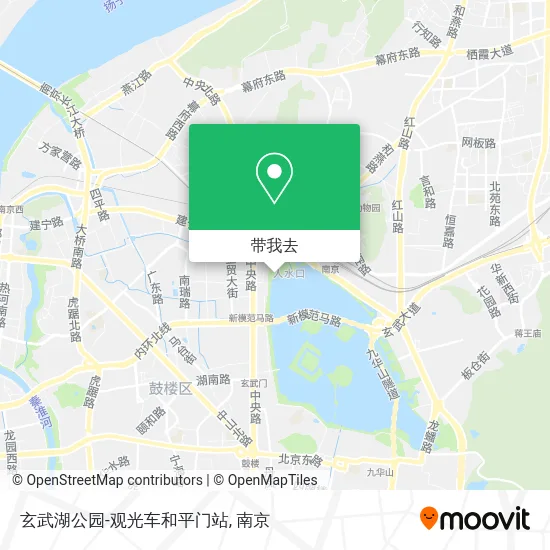 玄武湖公园-观光车和平门站地图