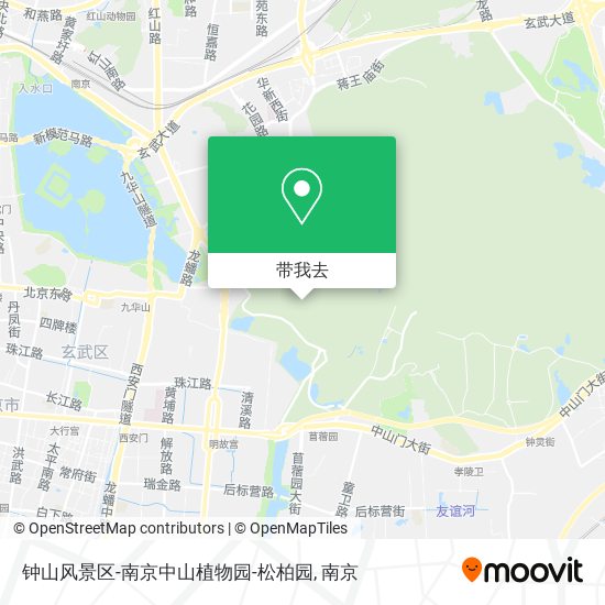 钟山风景区-南京中山植物园-松柏园地图