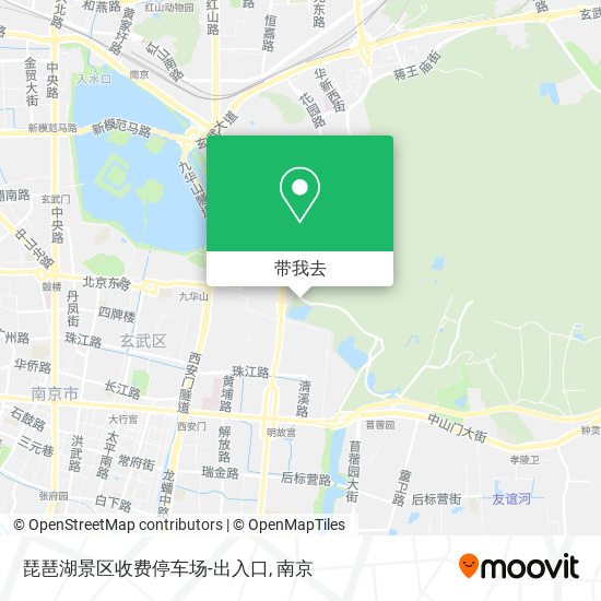 琵琶湖景区收费停车场-出入口地图