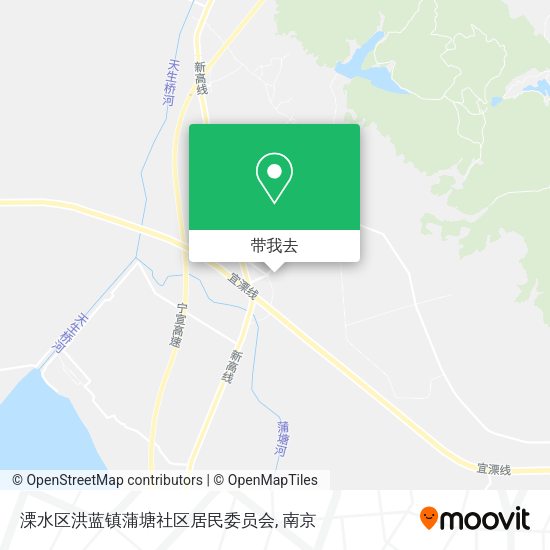 溧水区洪蓝镇蒲塘社区居民委员会地图