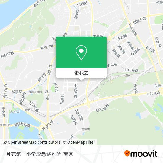 月苑第一小学应急避难所地图