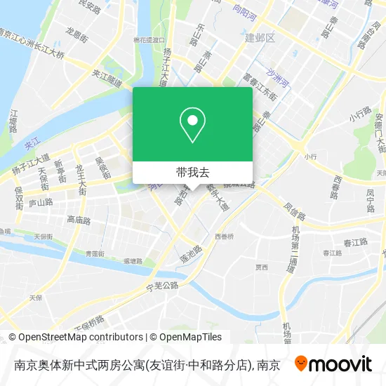 南京奥体新中式两房公寓(友谊街·中和路分店)地图