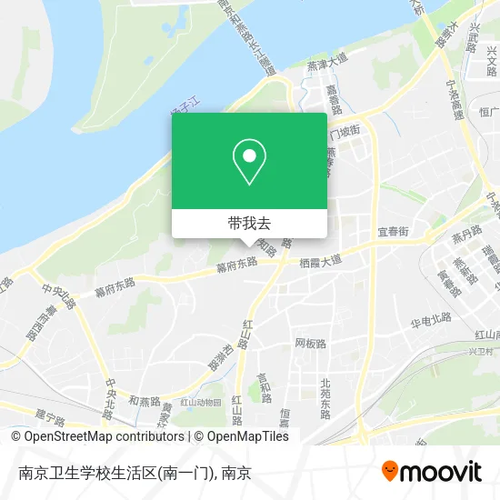 南京卫生学校生活区(南一门)地图