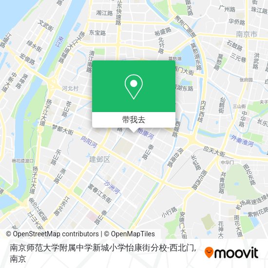 南京师范大学附属中学新城小学怡康街分校-西北门地图
