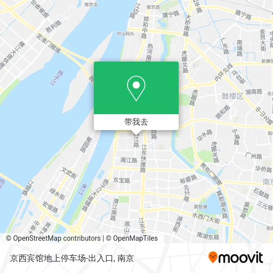 京西宾馆地上停车场-出入口地图