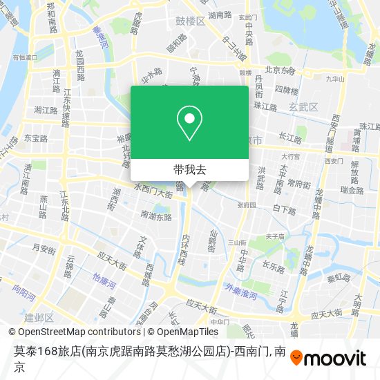 莫泰168旅店(南京虎踞南路莫愁湖公园店)-西南门地图