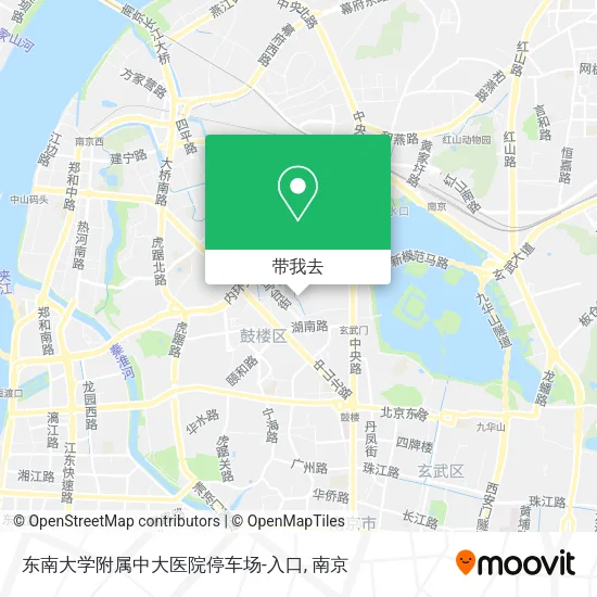 东南大学附属中大医院停车场-入口地图