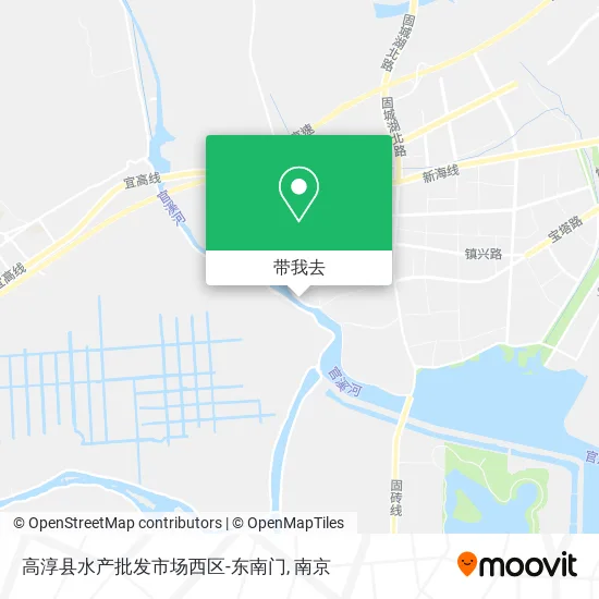 高淳县水产批发市场西区-东南门地图