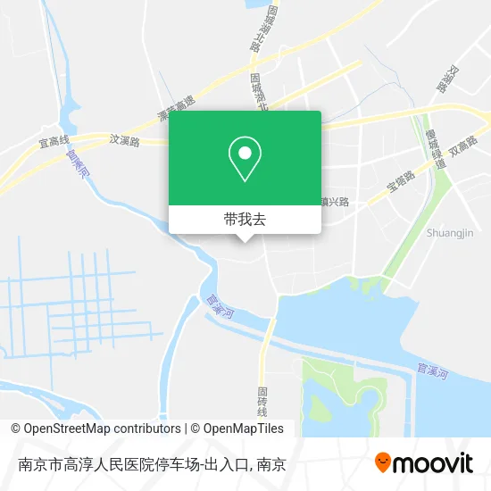 南京市高淳人民医院停车场-出入口地图