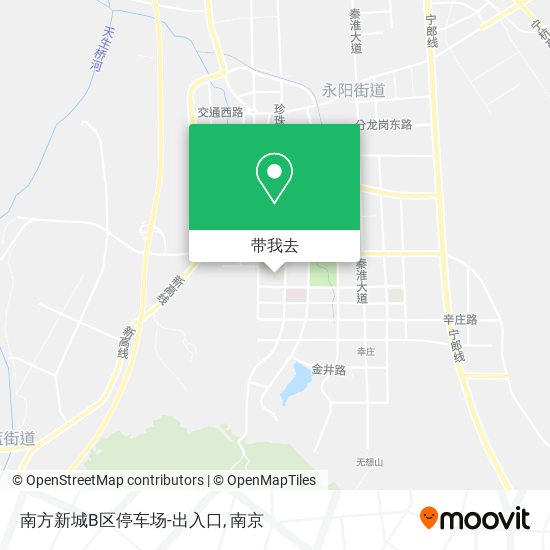 南方新城B区停车场-出入口地图